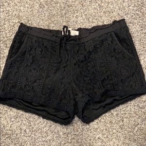 black lace shorts